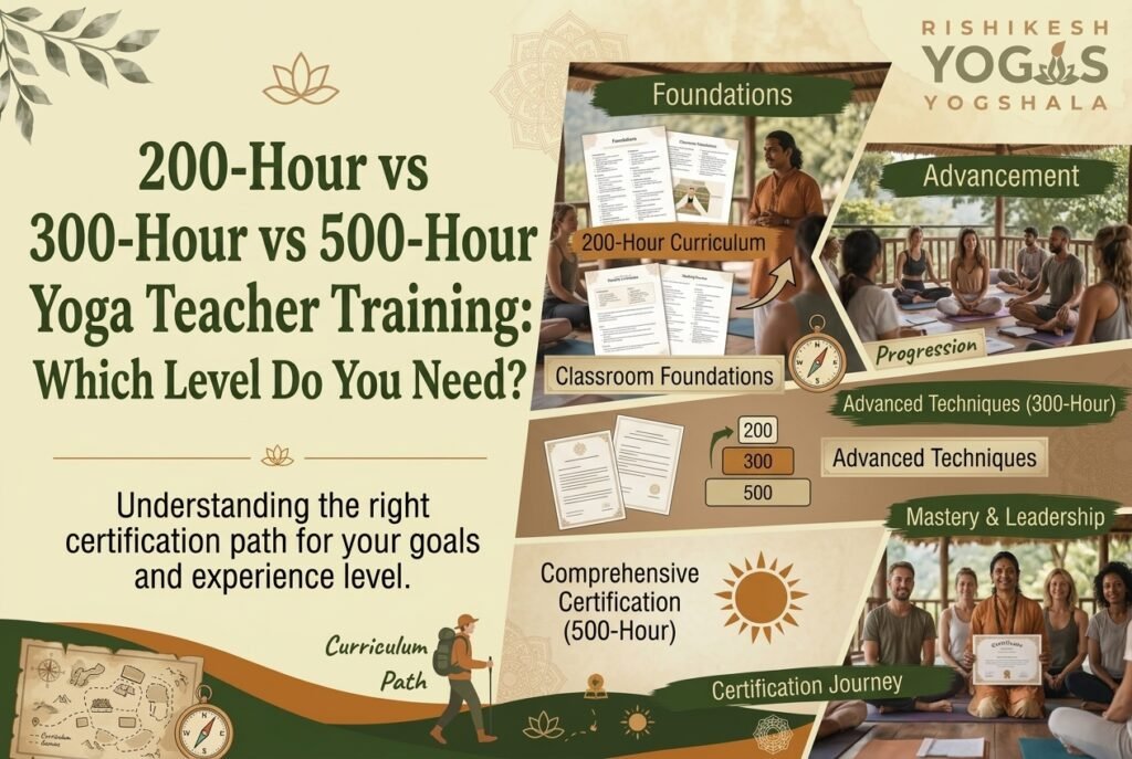 200-Hour vs 300-Hour vs 500-Hour Yoga Teacher Training Which Level Do You Need