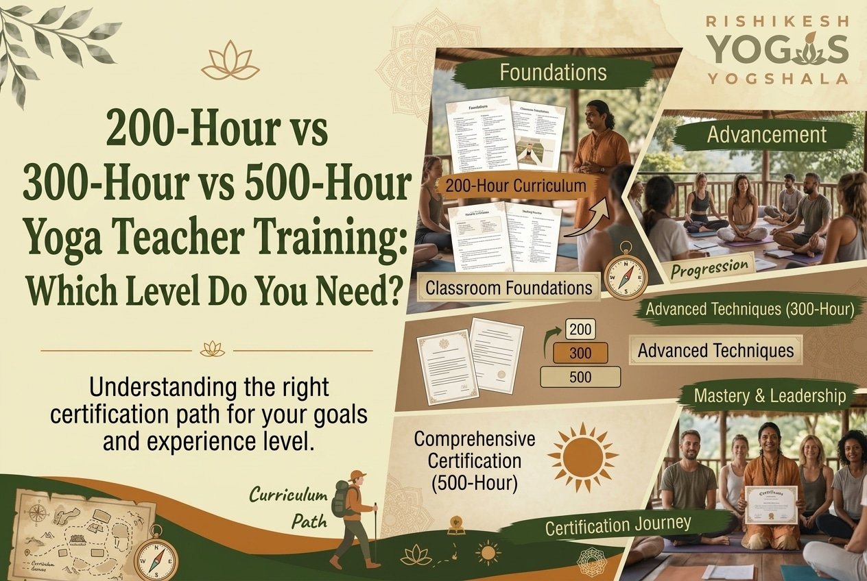 200-Hour vs 300-Hour vs 500-Hour Yoga Teacher Training Which Level Do You Need